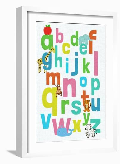 Alphabet-null-Framed Art Print