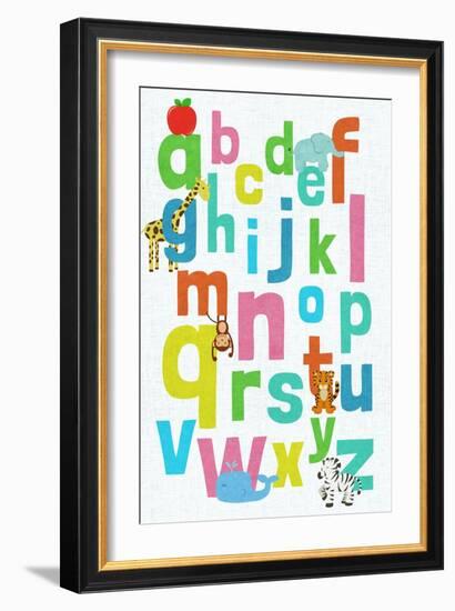 Alphabet-null-Framed Art Print