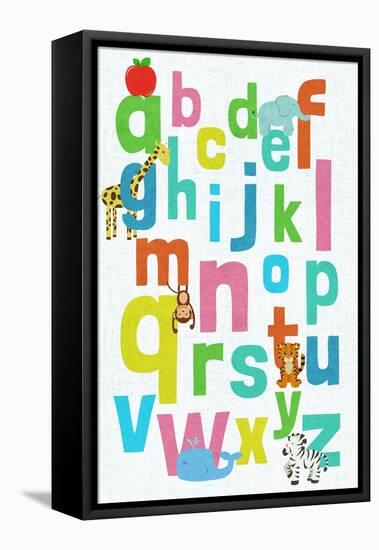 Alphabet-null-Framed Stretched Canvas