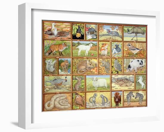 Alphabetical Animals-Ditz-Framed Giclee Print