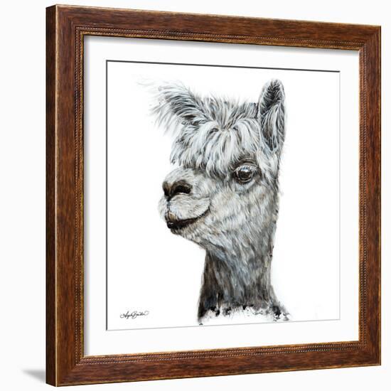 Alphie the Alpaca-Angela Bawden-Framed Art Print