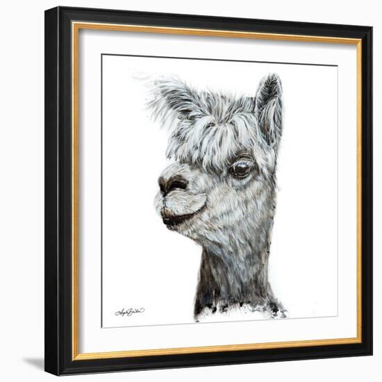 Alphie the Alpaca-Angela Bawden-Framed Art Print