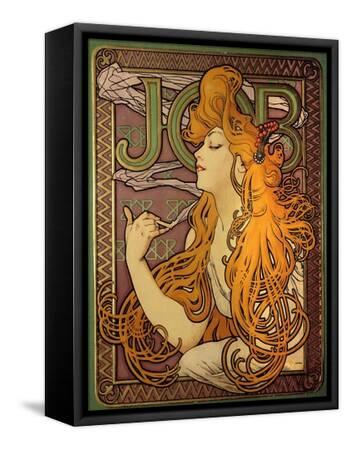 Advertising for the Brand of Papers a Cigarette “” Job””, Lithography by  Alphonse Mucha (1860-1939) Giclee Print - Alphonse Marie Mucha
