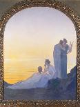 The Solitude of Christ Par Osbert, Alphonse (1857-1939). Oil on Wood, Size : 37,5X56, 1897, Private-Alphonse Osbert-Framed Giclee Print