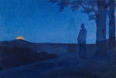 The Solitude of Christ Par Osbert, Alphonse (1857-1939). Oil on Wood, Size : 37,5X56, 1897, Private-Alphonse Osbert-Framed Giclee Print