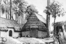The House of the Chief, Kalaimoku, 1819-Alphonse Pellion-Giclee Print