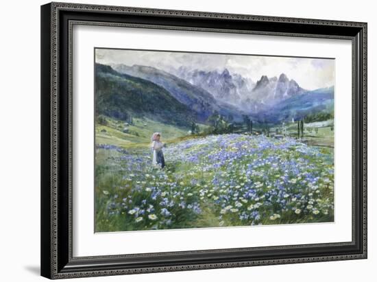 Alpin Meadow-John MacWhirter-Framed Giclee Print