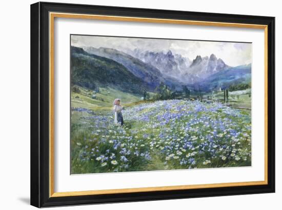 Alpin Meadow-John MacWhirter-Framed Giclee Print