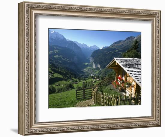 Alpine Cabin, Wengen and Lauterbrunnen Valley, Berner Oberland, Switzerland-Doug Pearson-Framed Photographic Print