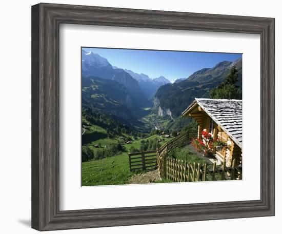 Alpine Cabin, Wengen and Lauterbrunnen Valley, Berner Oberland, Switzerland-Doug Pearson-Framed Photographic Print