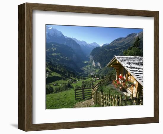 Alpine Cabin, Wengen and Lauterbrunnen Valley, Berner Oberland, Switzerland-Doug Pearson-Framed Photographic Print