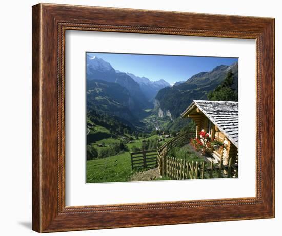 Alpine Cabin, Wengen and Lauterbrunnen Valley, Berner Oberland, Switzerland-Doug Pearson-Framed Photographic Print