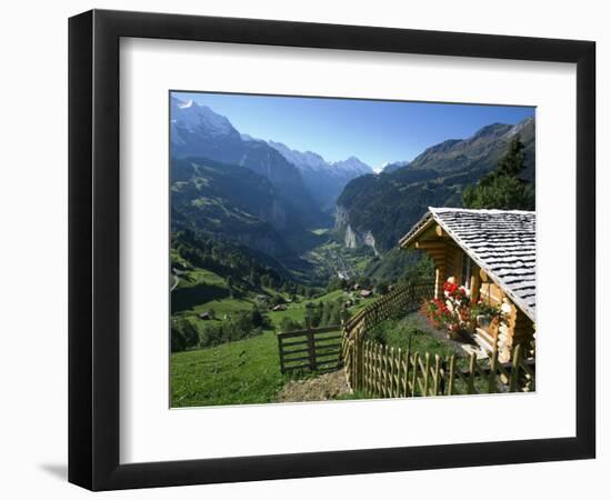 Alpine Cabin, Wengen and Lauterbrunnen Valley, Berner Oberland, Switzerland-Doug Pearson-Framed Photographic Print