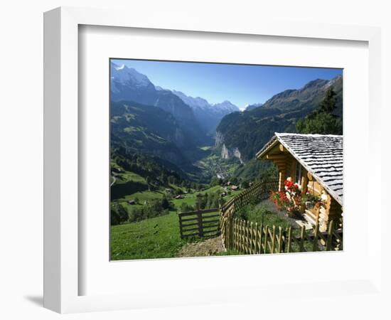 Alpine Cabin, Wengen and Lauterbrunnen Valley, Berner Oberland, Switzerland-Doug Pearson-Framed Photographic Print