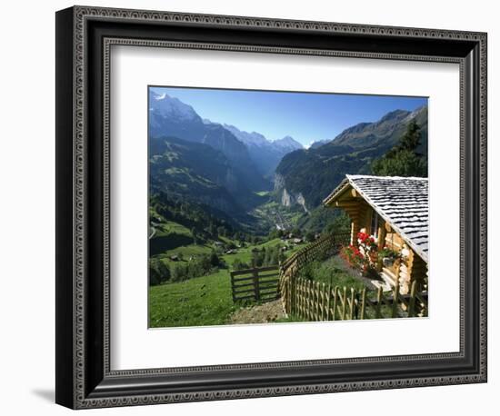 Alpine Cabin, Wengen and Lauterbrunnen Valley, Berner Oberland, Switzerland-Doug Pearson-Framed Photographic Print