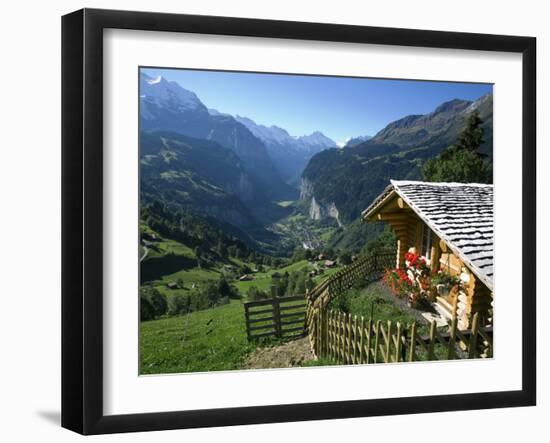 Alpine Cabin, Wengen and Lauterbrunnen Valley, Berner Oberland, Switzerland-Doug Pearson-Framed Photographic Print