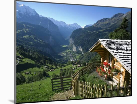 Alpine Cabin, Wengen and Lauterbrunnen Valley, Berner Oberland, Switzerland-Doug Pearson-Mounted Photographic Print