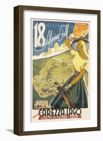 Alpine Golf Poster-null-Framed Art Print