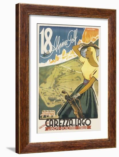 Alpine Golf Poster-null-Framed Art Print