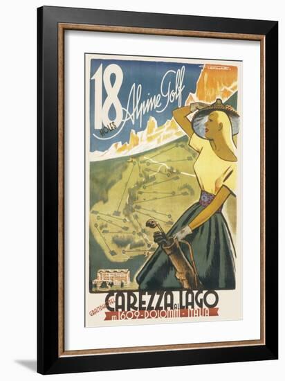 Alpine Golf Poster-null-Framed Art Print
