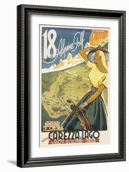 Alpine Golf Poster-null-Framed Art Print