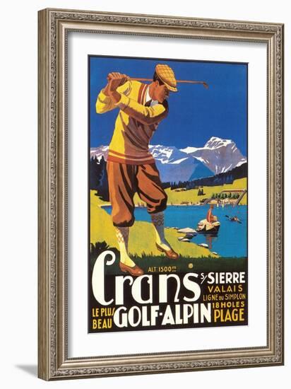 Alpine Golf-null-Framed Art Print