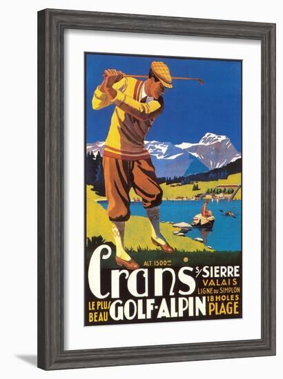Alpine Golf-null-Framed Art Print
