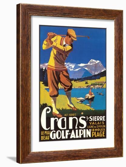 Alpine Golf-null-Framed Art Print