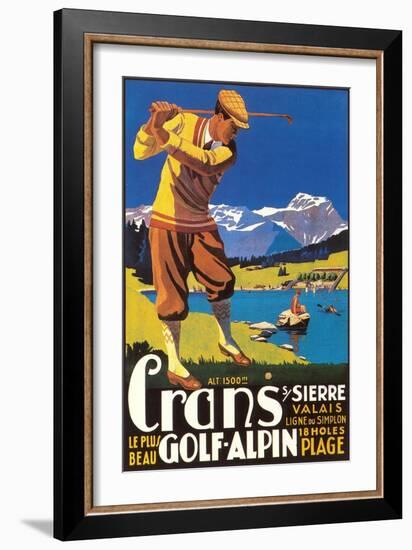 Alpine Golf-null-Framed Art Print