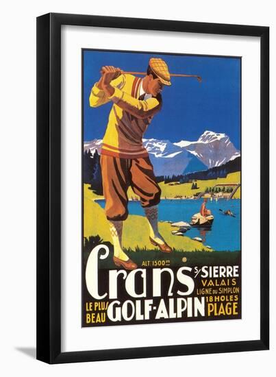 Alpine Golf-null-Framed Art Print