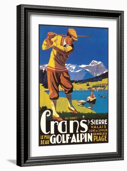 Alpine Golf-null-Framed Art Print