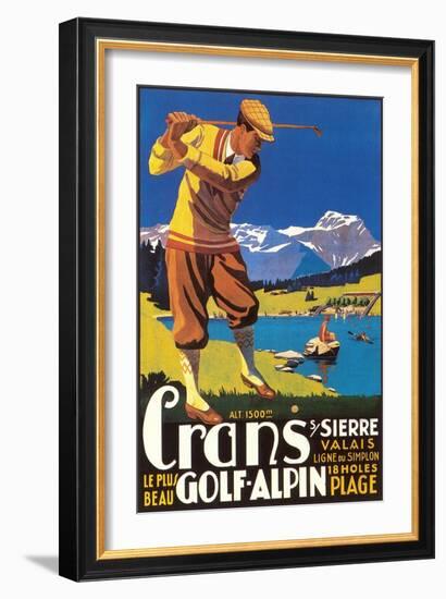 Alpine Golf-null-Framed Art Print