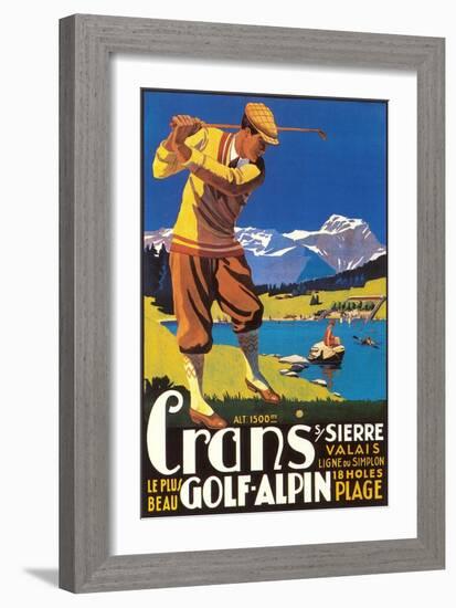 Alpine Golf-null-Framed Premium Giclee Print