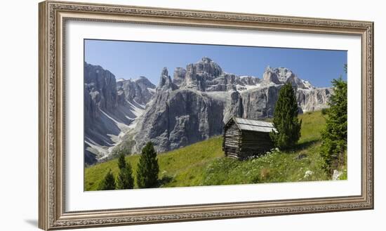 Alpine Hut, Sella Behind, Dolomites, South Tyrol, Italy, Europe-Gerhard Wild-Framed Photographic Print