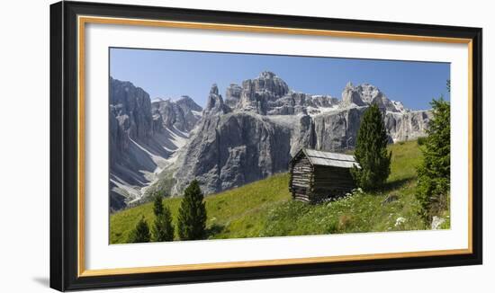 Alpine Hut, Sella Behind, Dolomites, South Tyrol, Italy, Europe-Gerhard Wild-Framed Photographic Print