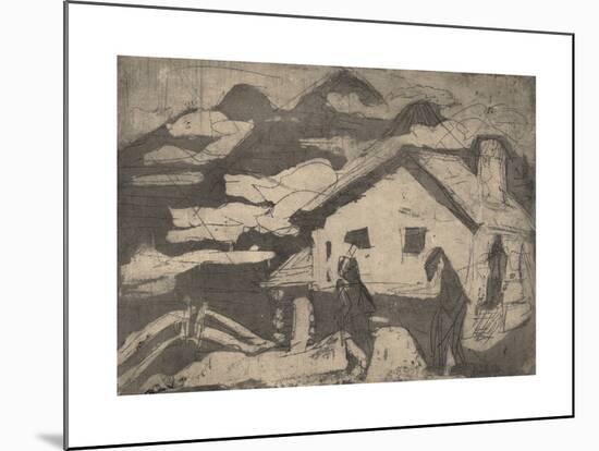 Alpine Huts in Fog-Ernst Ludwig Kirchner-Mounted Premium Giclee Print