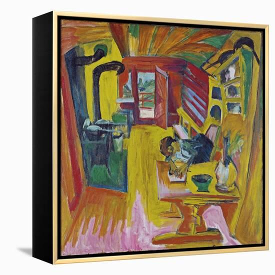 Alpine Kitchen, 1918-Ernst Ludwig Kirchner-Framed Premier Image Canvas