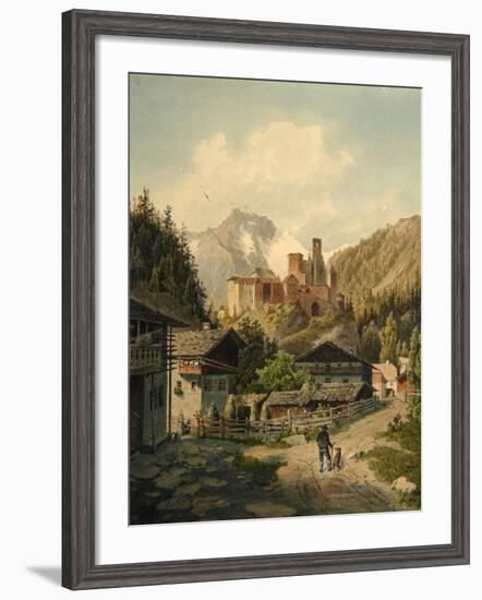 Alpine Landscape with a Castle-Ferdinand Gatt-Framed Giclee Print