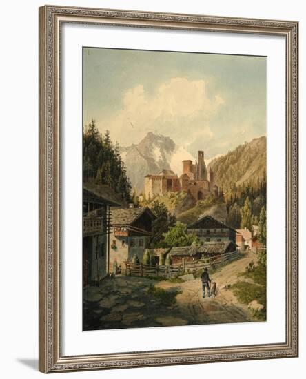 Alpine Landscape with a Castle-Ferdinand Gatt-Framed Giclee Print