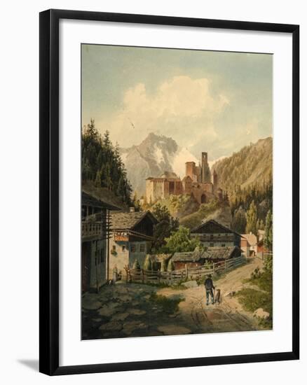 Alpine Landscape with a Castle-Ferdinand Gatt-Framed Giclee Print