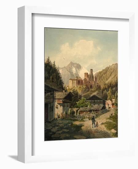 Alpine Landscape with a Castle-Ferdinand Gatt-Framed Giclee Print