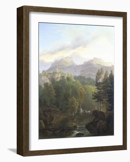 Alpine Landscape-Wolfgang-adam Topffer-Framed Giclee Print