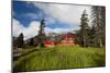 Alpine Lodge at Bow Lake, Alberta, Canada-George Oze-Mounted Photographic Print