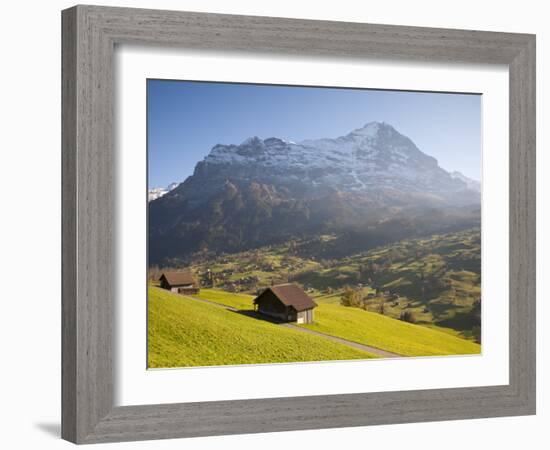 Alpine Meadow, Eiger and Grindelwald, Berner Oberland, Switzerland-Doug Pearson-Framed Photographic Print