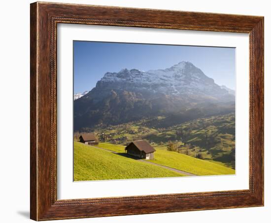 Alpine Meadow, Eiger and Grindelwald, Berner Oberland, Switzerland-Doug Pearson-Framed Photographic Print