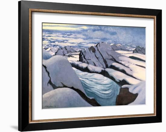 Alpine Mountain Chain Glaciers and Peaks in Snow-Félix Vallotton-Framed Giclee Print