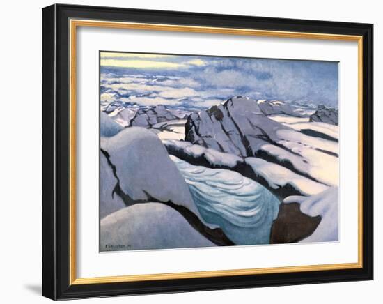 Alpine Mountain Chain Glaciers and Peaks in Snow-Félix Vallotton-Framed Giclee Print