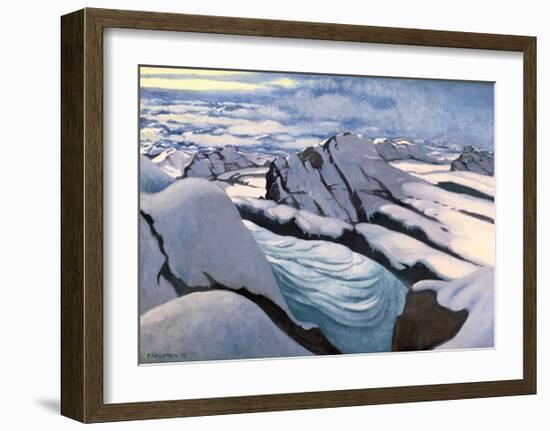 Alpine Mountain Chain Glaciers and Peaks in Snow-Félix Vallotton-Framed Giclee Print