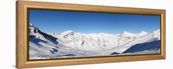 Alpine Panorama (Skiing Area near Scuol, Switzerland)-swisshippo-Framed Premier Image Canvas