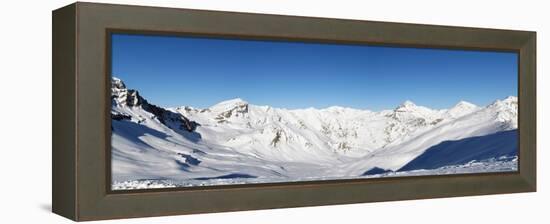 Alpine Panorama (Skiing Area near Scuol, Switzerland)-swisshippo-Framed Premier Image Canvas